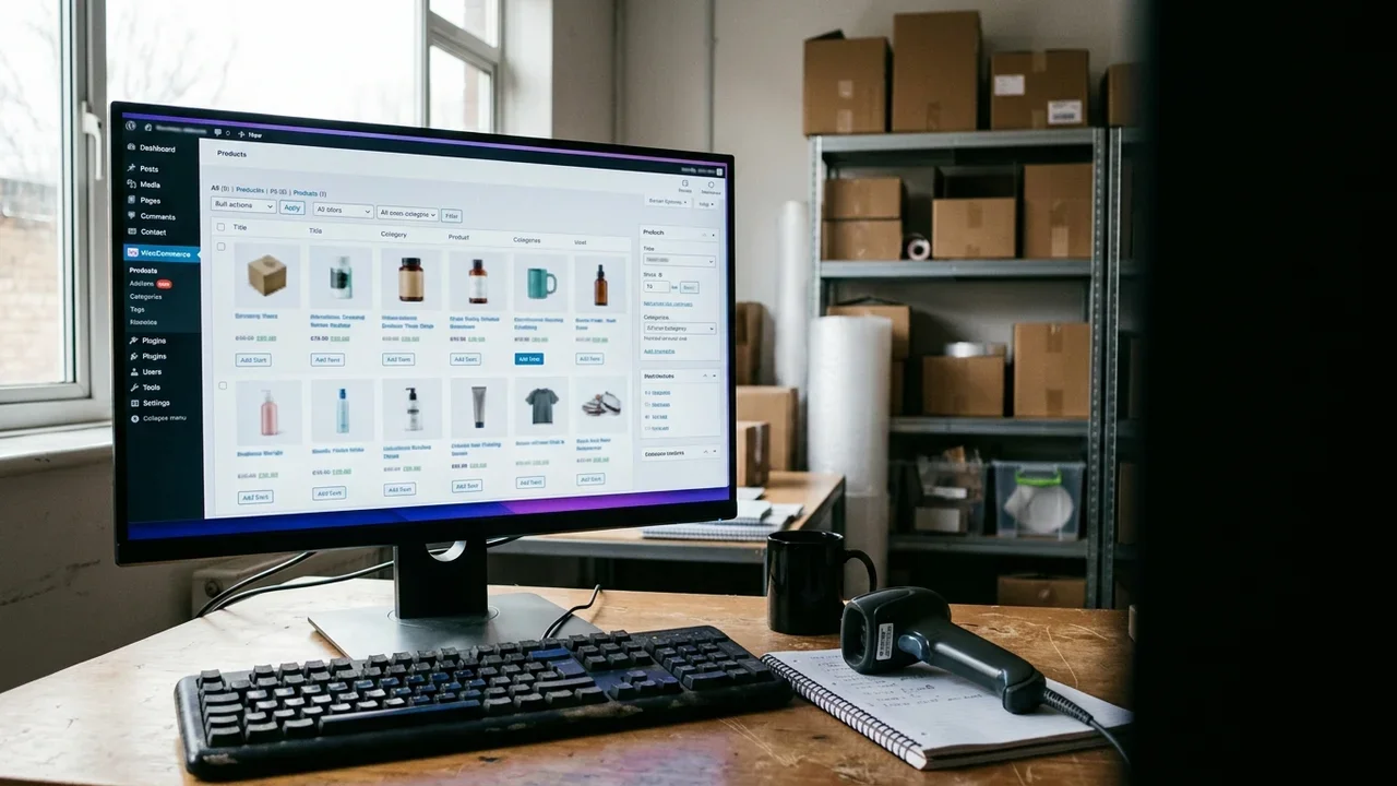 WooCommerce product listing with title, description, attributes, and price to align