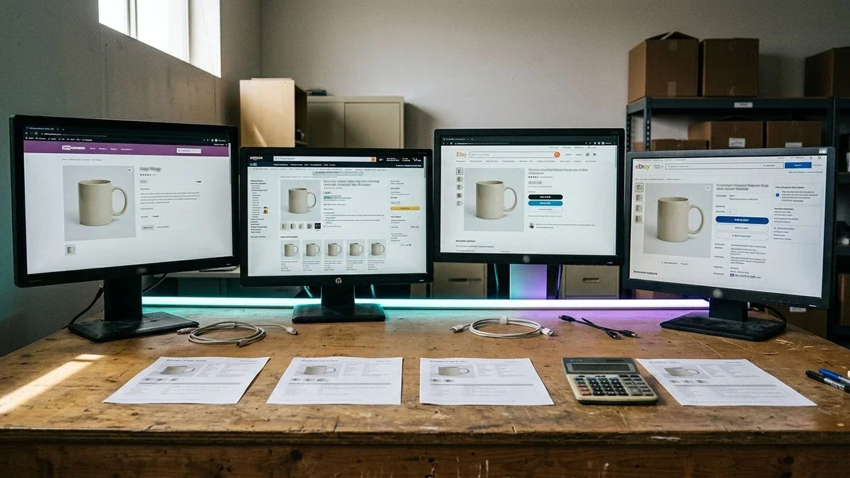 vergelijking van productcatalogi op meerdere online verkoopkanalen